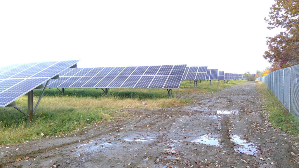 View of solar panels